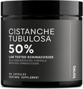 Cistanche Tubulosa Extracto - Ultra High Potency 10:1 Extracto con 50% Echinacoside > 10% Verbascoside - Highly Concentrated - Laboratorio de Terceros Testado - 60 cápsulas