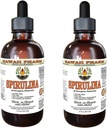 Extracto líquido libre de alcohol, Spirulina orgánica (Arthrospira platensis) Alga seco Glycerite Natural Herbal Suplemento, Hawaii Pharm, USA 2x2 fl.oz
