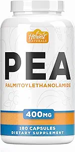 Palmitoylethanolamide Capsules ← Pea 400mg  vísperas 180 Pill Count ¦ Promueve Inflamación Natural &amp; Discomfort Relief ← Lab Tested Ingredients