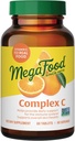 Complejo MegaFood C - Suplemento Vegan Immune Support con Vitamin C 250 mg, Hecho con Alimentos Reales Incluyendo Naranja, Arándano &amp; Arroz Marrón, Sin gluten, Kosher - 60 Tabletas, 60 Servimientos