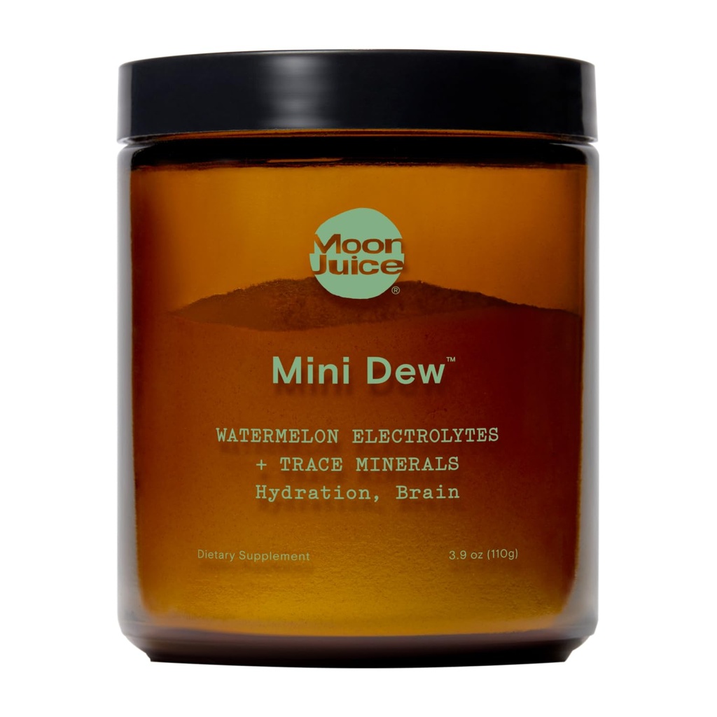 Moon Juice Mini Dew Electrolytes Powder - Sugar Minerales Libres " Electrolyte Hydration Powder para Instant Hydration " Brain Support - Magnesium, Calcium, Potassium, Pink Salt, Watermelon, 30 Servings