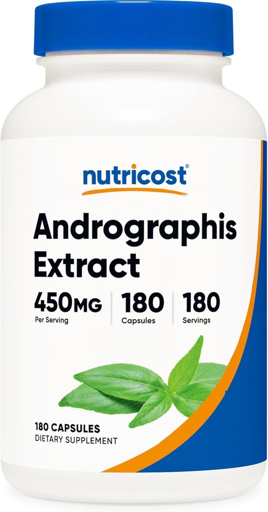 Nutricost Andrographis Extract 450mg, 180 Vegetarian Capsules - Non-GMO &amp; Gluten Free