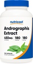 Nutricost Andrographis Extract 450mg, 180 Vegetarian Capsules - Non-GMO &amp; Gluten Free