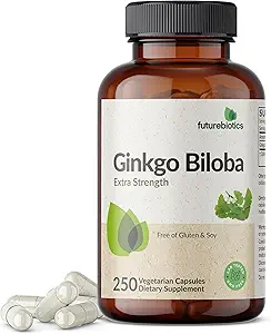 Futurobióticos Ginkgo Biloba Extra Strength soporta Función del cerebro & Memory Support, 250 cápsulas vegetarianas