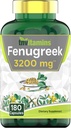 tnvitamins Fenugreek Capsules: 3200 mg - 180 Capsules  Fenugreek Suplemento para Hombres &amp; Mujeres ← Fenugreek Seed Powder Extract ← Non-GMO Silencio Made in The USA!