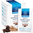 Equilife Daily Nutritional Support, All-in-One Multivitamin Meal Replacement, Pure Chocolate Flavor, 15G Plant Protein, Supports Total Wellness Incluido Energía, Digestión, Habilidad, 14 Packets