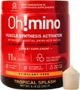 Suplemento de aminoácidos esenciales Oh!mino. Espolvo tropical, polvo libre de estimulantes. Los 9 EAAs, BCAAs y el Amino perfecto para los entrenamientos, Amino Energy, y para construir músculo, y recuperar más rápido.