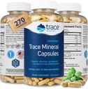 Trace Minerals Low-Sodium ConcenTrace Capsules - Suplemento de Apoyo a la Salud Bone & Body Energy - Healthy Hydration & Electrolyte Support Supplement - 270 Capsules (90 Servimientos