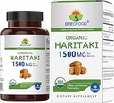 Brieofood Organic Haritaki 1500mg, 45 Servings, Vegetarian, Gluten Free, 90 Tablets Vegetarianos
