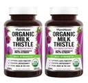 FarmHaven USDA Organic Milk Thistle Capsules TEN 30X Concentrated Seed Extract & 80% Silymarin Standardized - Supports Liver Function and General Health TEN Non-GMO TEN 240 Veggie Capsules