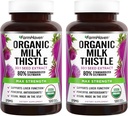 FarmHaven USDA Organic Milk Thistle Capsules TEN 30X Concentrated Seed Extract & 80% Silymarin Standardized - Supports Liver Function and General Health TEN Non-GMO TEN 240 Veggie Capsules