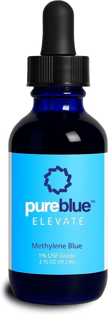 PureBlue Methylene Blue Liquid Drops TENIDO 1% USP Grade Solution for Mental Clarity & Natural Energy Support ← Tested de Terceros Silencio Hecho en EE.UU.