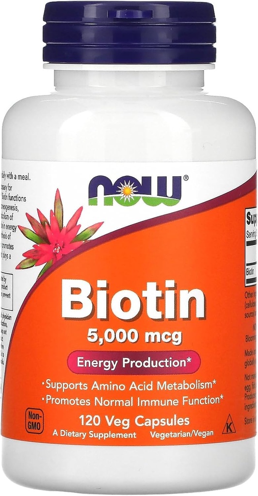 Ahora Foods Biotin 5 MG Vegetarian Capsules, 120 Conde