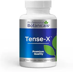 Botánico profesional Tense-X - Natural Vegan Stress Support Suplemento, ayuda al cuerpo para lograr la relajación mental y física - 60 cápsulas vegetarianas