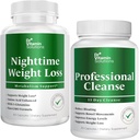 DR VITAMIN SOLUTIONS Nighttime Fat Burner &amp; 15 Day Cleanse for Bloating &amp; Weight Loss, Bundle, 90 Caps