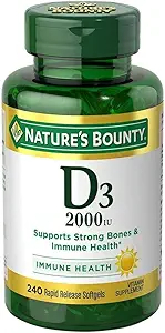 Bounty D3-2000 IU, 240 Softgels (Pack of 3)