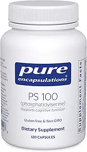 Pure Encapsulations PS 100 ← Phosphatidylserine Amino Acid Suplemento para el cerebro y la memoria* TEN 120 Capsules