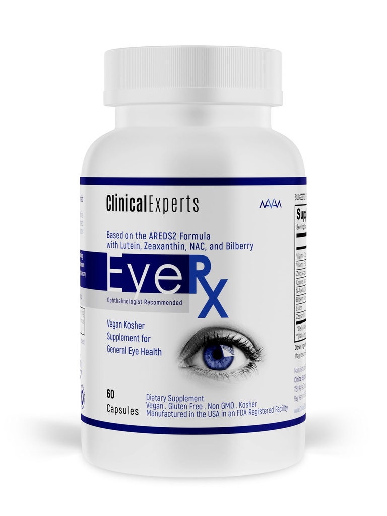 Navan CataRx Antioxidante AREDS 2 Ojo Vitaminas &amp; Minerales Suplemento de Lens Clarity & Retina Health by Clinical Experts - Lutein, Zeaxanthin, Zinc, Vitamina C, NAC - Kosher Certified, 60 cápsulas