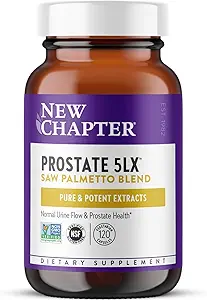 Nuevo capítulo Suplemento de la próstata - Prostata 5LXTM con la fuerza clínica Saw Palmetto + Selenio fermentado para el bienestar de los hombres - 120 ct