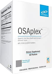 XYMOGEN OSAplex - Análisis clínico Microcrystalline Hydroxyapatite Concentrate MCHC, Calcio + Vitamina D3 - Soporta formación de colágeno de hueso, densidad mineral ósea + fuerza (60 paquetes)