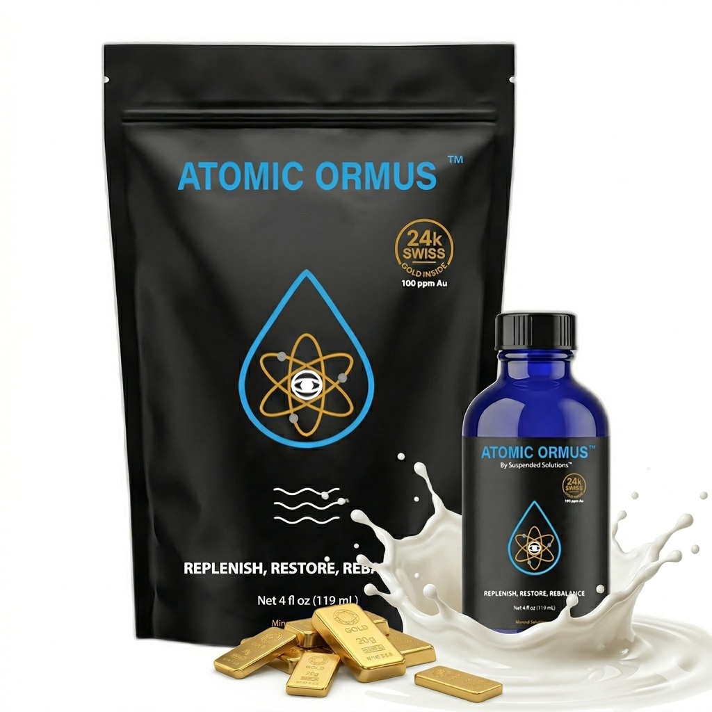 ORMUS líquido-tómico - 4oz - Ormo de Oro Monotómico - Memoria AID, ENERGETICALLY Enhanced, REJUVENATING, Mayor energía, resistencia, vitalidad - oro, platino, Iridium