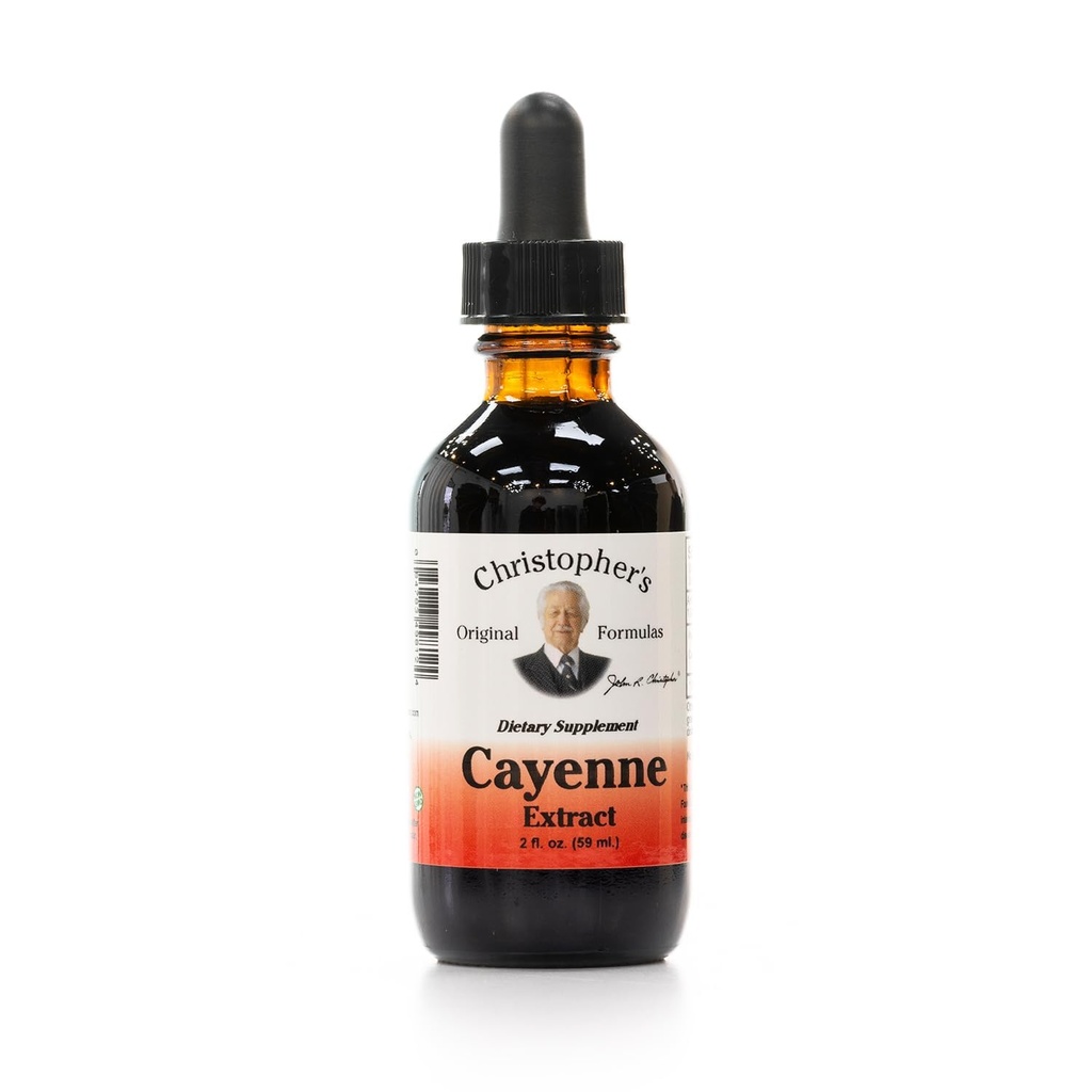 Christopher's Original Formulas Cayenne Extract - 2 fl oz Liquid | Premium Herbal Supplement for Wellness