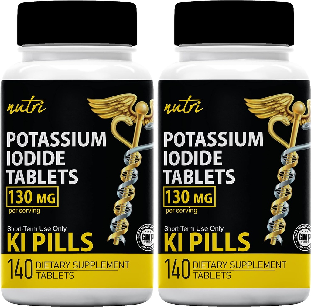 Potasio Iodide Tabletas 130 mg (2 Pack) - 280 Tabletas