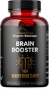 Bacopa, Organic Brain Booster, Nootropic Brain Supplement, Bacopa Monnieri/Brahmi, for Mental Sharpness, Focus, Memory, and Cognitive Wellness, 120 Capsules 500mg, 2 Month Supply