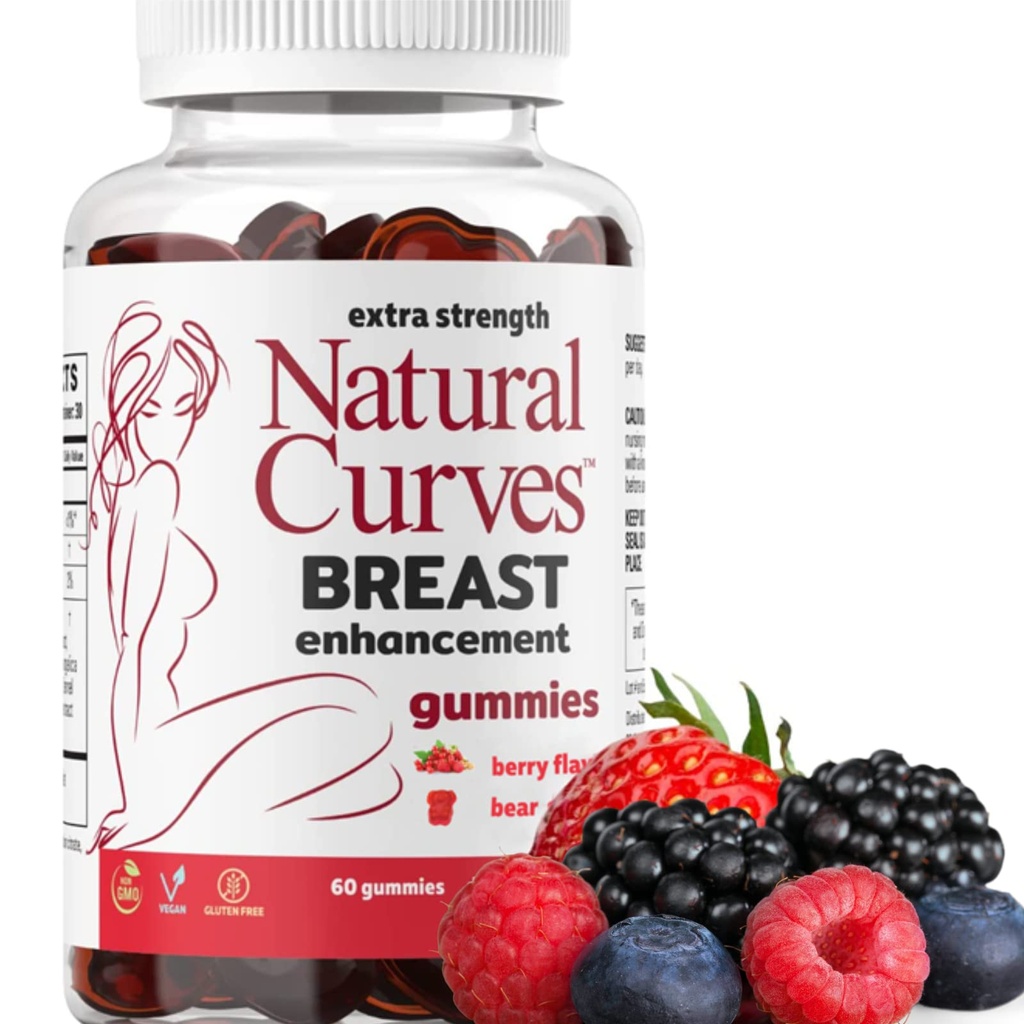 Gummies de mejora de la seno – Soporte de Firmación y Levantamiento Busto – Fórmula Herbal Basada en Planta para Más, Breastas Perkier – Suplemento Femenino de Salud – Hecho en EE.UU. – 60 Gummies