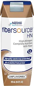 FiberSource HN 1.2 Cal Nutrición completa con Fiber Unflavored *2 Case Special*