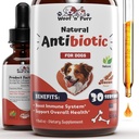 Antibióticos para perros para la infección, tos, UTIs, alergias, picazón tóxico antibióticos naturales para perros para apoyar la piel, la carne, la digestión tóxica para todas las edades de las razas
