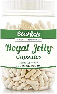 Cápsulas de 500 mg de Stakich (Cápsulas de jalea real 500 mg (500 conteo))