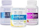 Relaxium Sleep | 60 Capsule+ Sleep Quick Melts + Gummies (Family Pack Sleep Bundle)