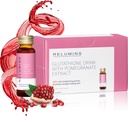 Relumins Glutathione Hydration Shots - Post-Summer Skin Recovery " Cold Weather Hydration - Collagen-Boosting " Made in USA - Pomegranate Flavor – 10 Bottles x 50 ml