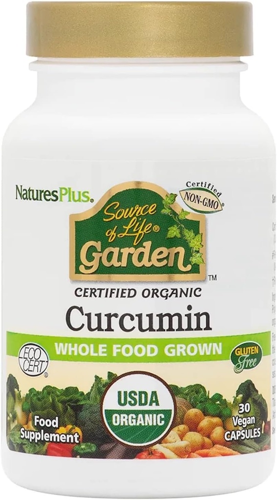 Nature's Plus - Fuente de la Curcumina de Jardín de Vida 400 mg, 30 cápsulas vegas
