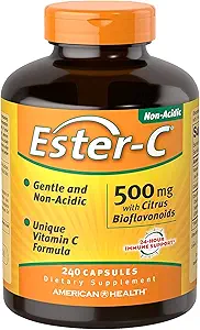 Ester-C 500 mg con Citrus Bio, 240 cap (Pack de 2)