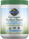Garden of Life Raw Organic Perfect Food 100% Organic USA Wheat Grass Juice - Juiced Green Superfood Green Powder, 60 Servings - Stevia-Free, Non-GMO, Vegan, Gluten Free Whole Food Dietary Supplement