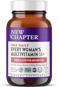 Nuevo Capítulo Multivitamina Mujer 50 Plus para Energía Celular, Corazón &amp; Apoyo Inmunitario con 20+ Nutrientes + Astaxanthin - Cada Mujer Un Daily 55+, Gentle on The Stomach, 96 Conde