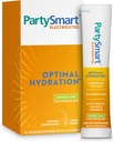 Himalaya PartySmart Lemon Lime Electrolytes Powder Packets, 12 Cuenta, Asistencia Hidratación, Rehidratación con Sodio & Potasio, Vitamina C &amp; más, Antioxidante Recuperación de Leche Ligero Thistle, Ginger & Turmeric