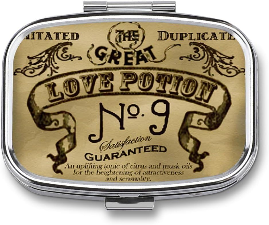 Metal 2 Organizador de píldoras Organizador Travel Friendly Portable Compact Pill Box Cute Pill Case to Hold Vitamins,Fish Oil,Supplements,Meds,Tablet for Purse,Pocket. (No)