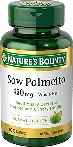 Bounty Saw Palmetto, Herbal Health Supplement, Prostate and Urinary Health, 450 mg, 100 cápsulas