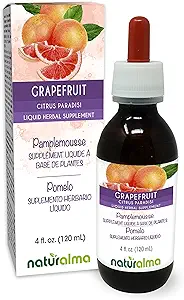 Naturalma Grapefruit (Citrus paradisi) Seed Alcohol-Free Tintura - Enriquecido con Vitamina C - 4 fl oz Liquid Extract in Drops - Herbal Supplement - Vegan
