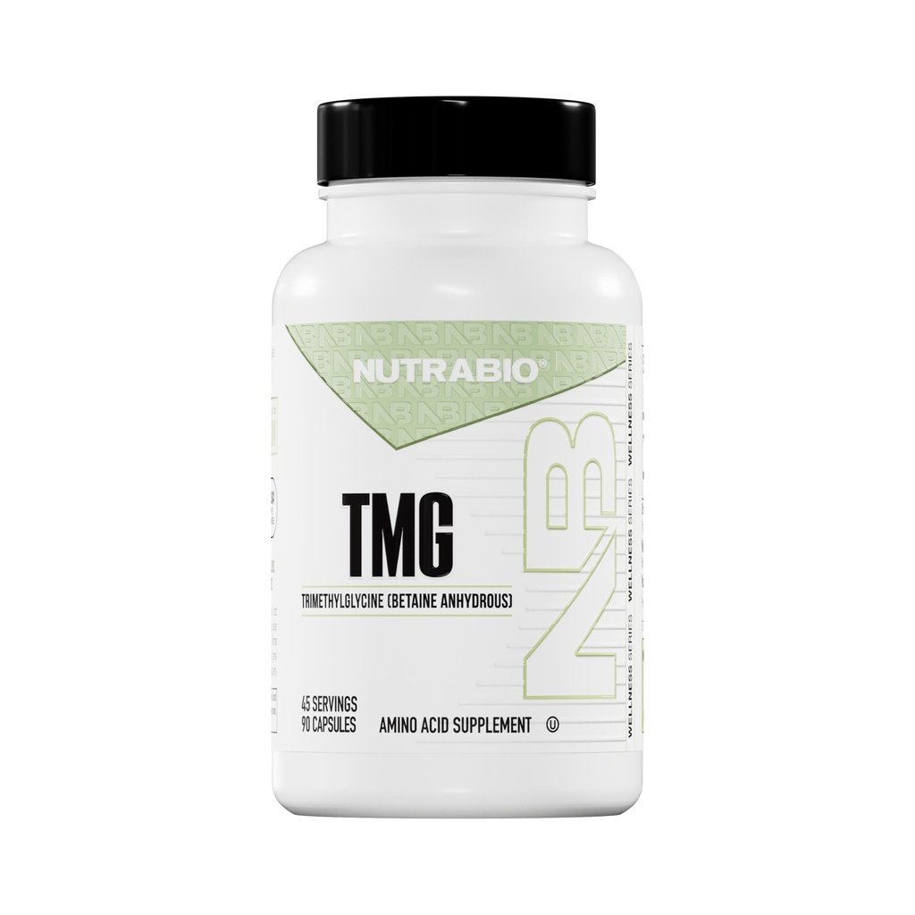NutraBio TMG Suplementos (Betaine Anhydrous, Trimethylglycine), Homocysteine Suplementos, 500 mg -Pure Tmg Suplemento, TMG Capsules