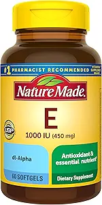 Vitamina E 1000 UI (dl-Alpha) Softgels 60 Ct