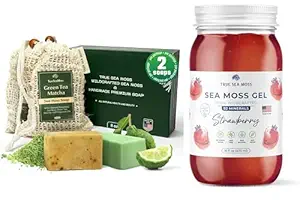 Sea Moss Soap Green Tea Matcha & Aloe Bergamot & Strawberry Sea Moss Gel