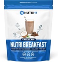 NutriBreakfast by Nutrillermo/Keto Protein Collagen Powder with MCT Oil/MCT Oil Powder/Keto Collagen Peptides with Grass-Fed Bovine Collagen Tipo I " III (15.9, Chocolate)