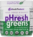 pHresh Greens Raw Alkalizing Superfood Greens Powder - 1 Mes de Suministro TEN Gluten-Free TEN Natural Enzymes ANTE Raw Nutrients ← Aprobado para el ayuno intermitente y dietas Keto TEN 5 onzas