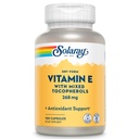 SOLARAY Vitamin E 400 IU (268mg), Dry Form - Natural Source, Mixed Tocopherols Vitamin E - Antioxidant Supplement, PMS and Menopause Support - 60-Day Guarantee, Lab Verified - 100 Serv, 100 Capsules