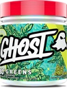 GHOST Greens Powder, Lime - 30 Servings - 19 Superfood Greens & Reds Powder, Fruits, Vegetables, Spirulina, " Chlorella, Prebiotics, 10 Billion CFU Probiotic " Digestive Enzymes - Gluten-Free