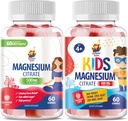 Magnesium Gummies for Kids &amp; Adults - 500mg - Calm Magnesium Chews - Magnesium Citrate Chewable Suplemento para Mood &amp; Muscle Support